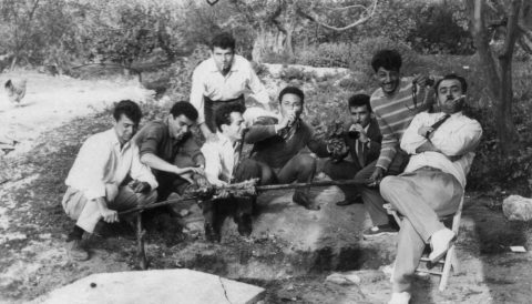 Νεαροί στο Κατώι μετά από το σούβλισμα αρνιού ~ 1961-63